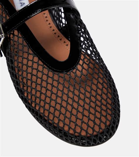 fishnet ballet flats dupe